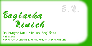 boglarka minich business card